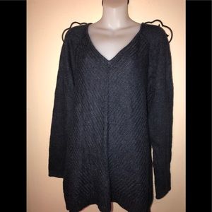 J Jill Sweater Sz S Womens Tunic Gray Pullover